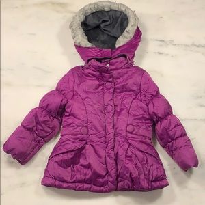 London fog purple winter coat - little girl
